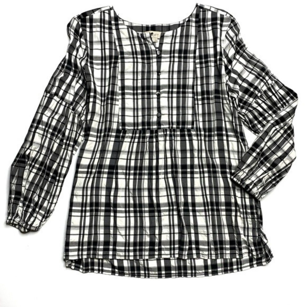 Loft black and white blouse